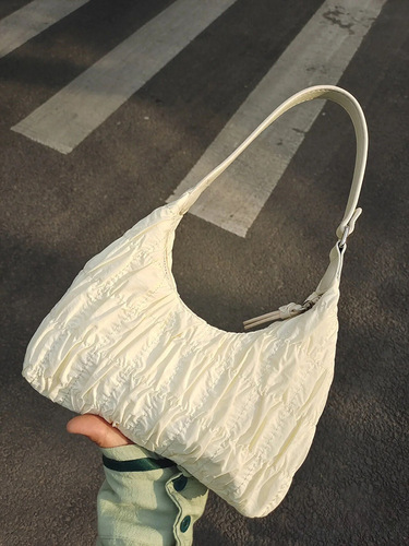 Cream Puff Bag Girly Cloud Pleated Handbag Autumn Fashion Cloth Bag One-shoulder Dumpling Sweet and Cool Underarm Bag