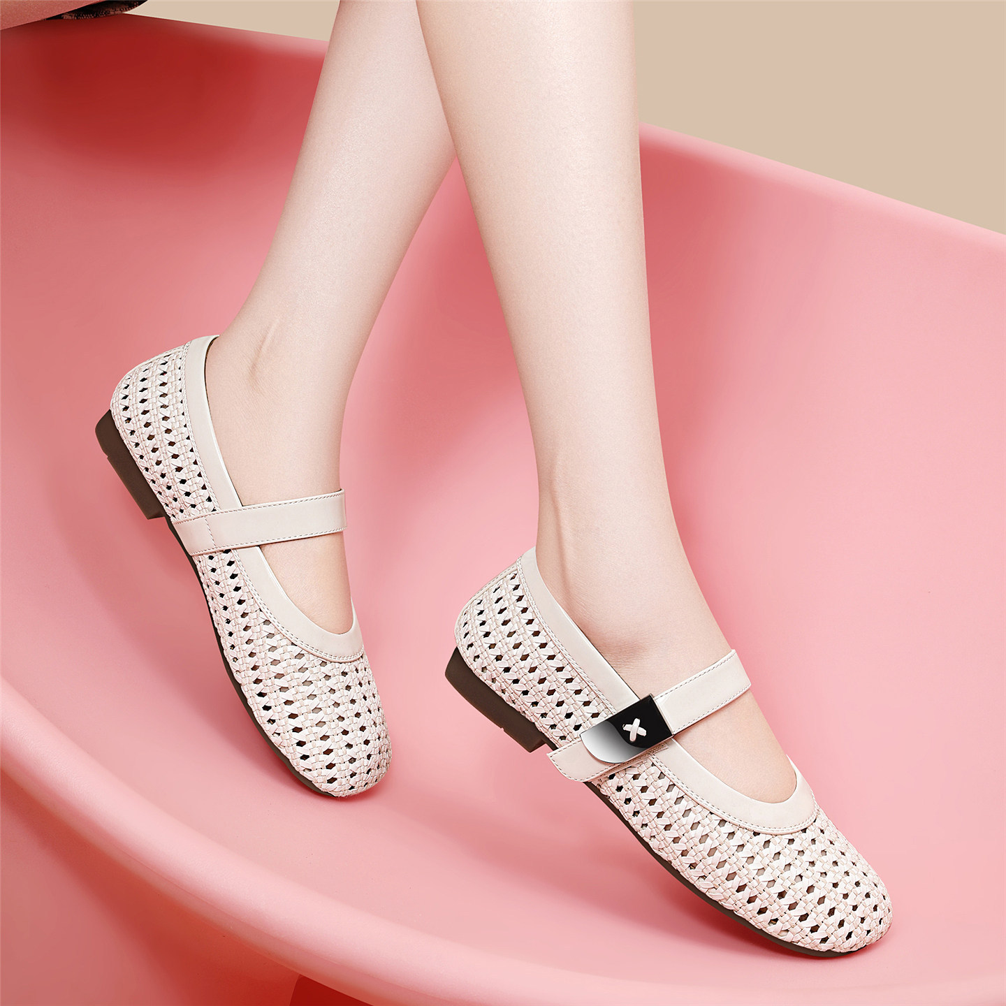 JST 6057 Màu be và chiều cao 1,5cm