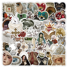 50张复古ins风怪诞美学贴画宫廷风DIY创意文具盒装饰跨境贴纸防水