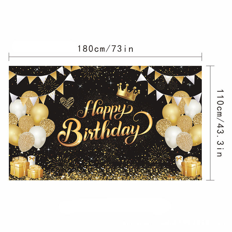 Fondo de fiesta con pancarta de feliz cumpleaños 2025, tela colgante para fotos con tema de cumpleaños, decoración fotográfica.