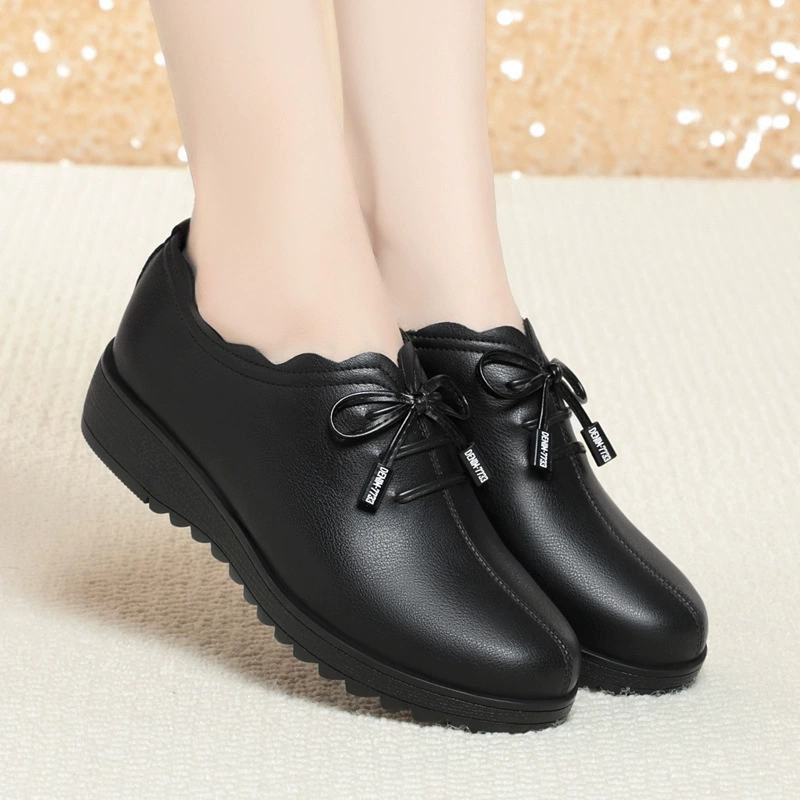 Мягкая подошва с глубоким ртом Плоскользящая обувь для мамы среднего возраста