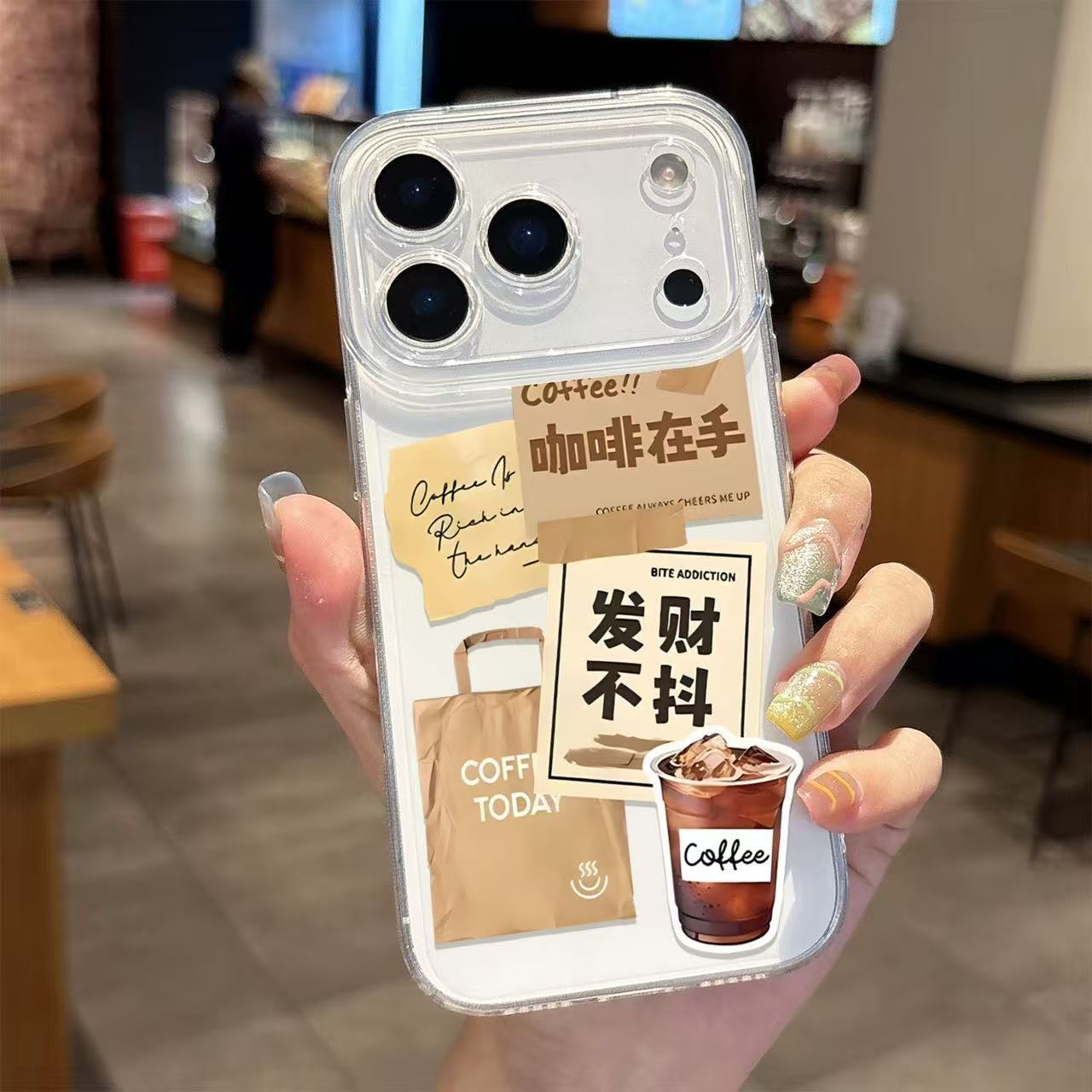 适用苹果17promax手机壳新款iphone17透明15plus清新1312冰咖袋子 - 1