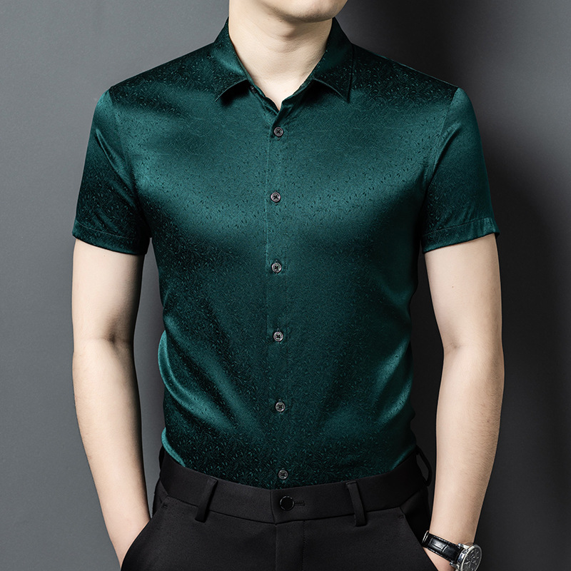 Summer thin silk casual breathable universal shirt