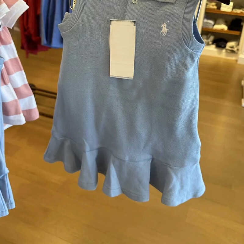 Qianqiu niñas chaleco de costura vestido nuevo cuello cuadrado nicho POIO estilo universitario dulce vestido fresco