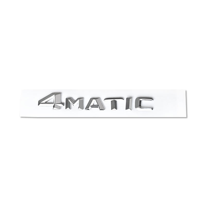 Suitable for Mercedes-Benz 4Matic Emblem Four-Wheel Drive Vehicle Tail Emblem New C-Class E-Class S-Class Gla Glk Four-Wheel Drive Vehicle Sticker Electroplating