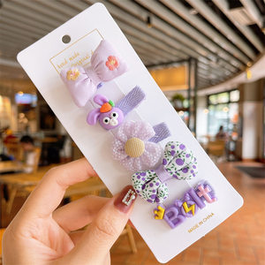 Red de Internet para niños horquilla tocado 2025 nueva niña horquilla niña linda bebé flequillo clip de cabello roto