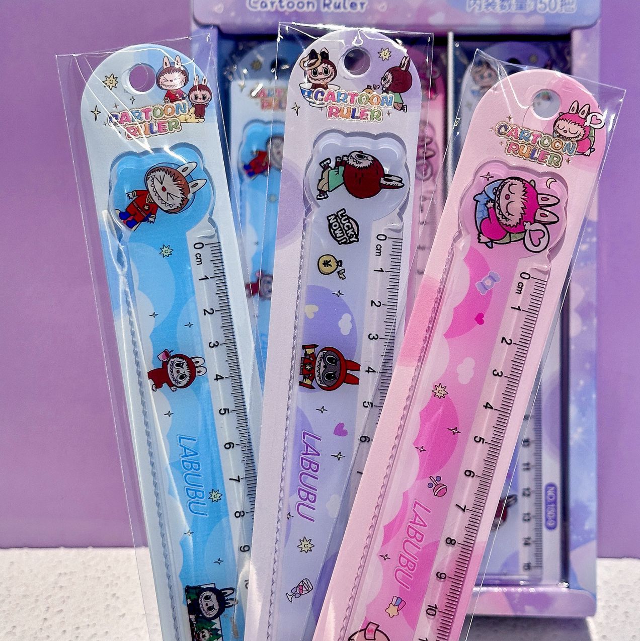 Papelería infantil creativa regalos pequeños para estudiantes de jardín de infantes premios prácticos de clase dibujos animados lindos reglas rectas rígidas 15cm