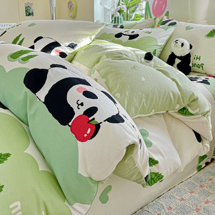 2025 New Printed Single Quilt Cover Series 150200cm Single Quilt Cover Forest Panda