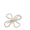 Hairgrip with bow, hair accessory, diamond encrusted, Korean style, flowered