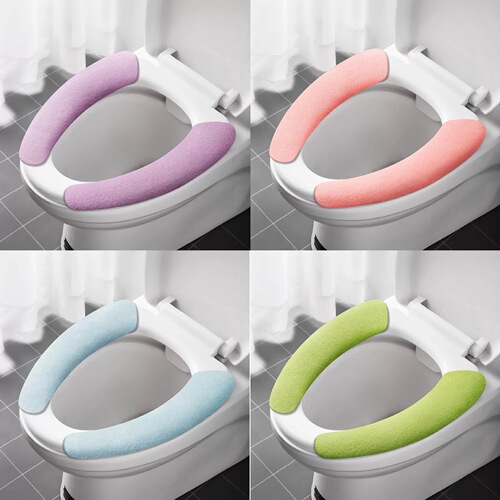 Home Toilet Seat Cover Adhesive Toilet Sticker Enlarged Anti-Static Toilet Bowl Cover Waterproof Summer Universal Toilet Seat Sticker