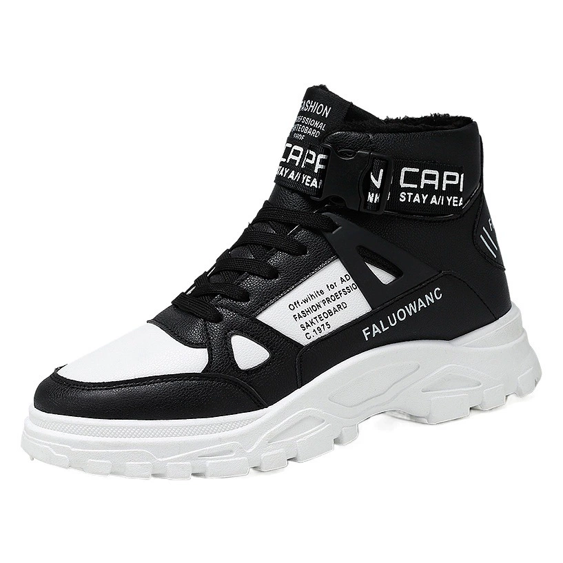 Зимние сапоги, мужские зимние, Новое поступление, теплые хлопковые ботинки на флисовой подкладке, повседневные универсальные рабочие ботинки в Корейском стиле в британском стиле, модная обувь средней высоты