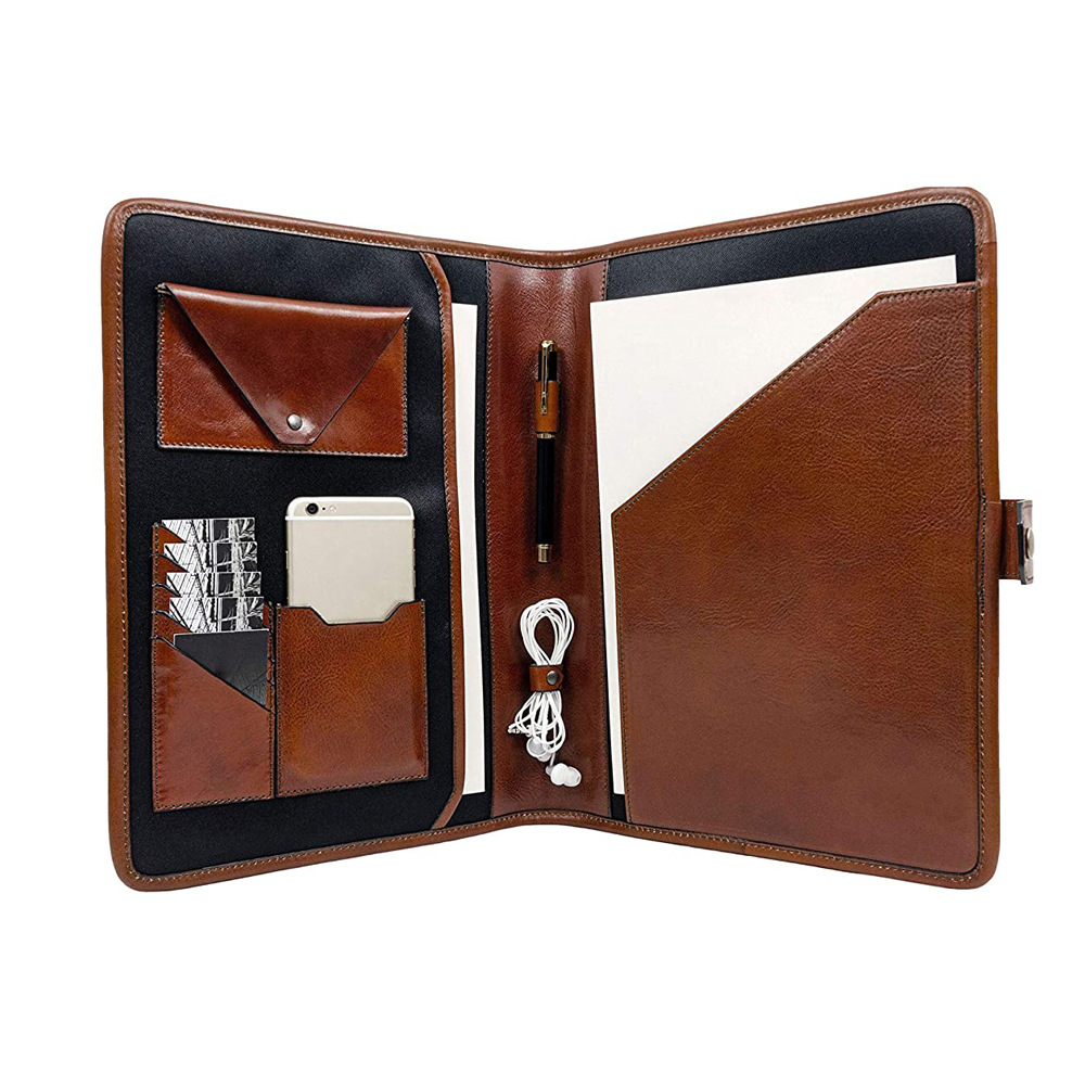 Retro luxury A4 FOLIO full -grain calf leather made into a file…