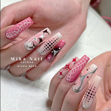 SKY哥特风浮雕6D立体辣妹美甲贴纸字母线条新款背胶指甲diy背胶贴