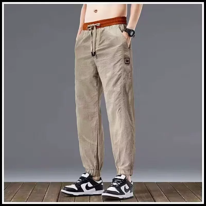 2025 новых мужских повседневных брюк в стиле хай-стрит, мужские эластичные карго, универсальные модные брендовые свободные спортивные штаны
