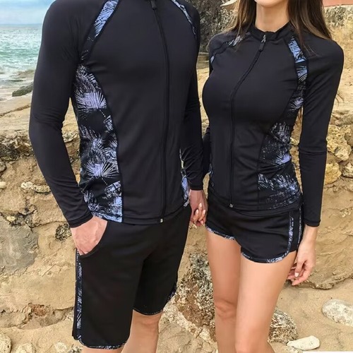 Factory direct supply new couple split diving suit long sleeve long pants surfing swimsuit sport sun protection parent-child swimsuit