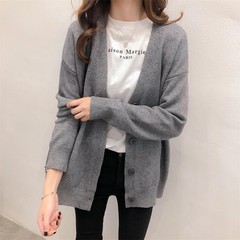 韩国东大门毛衣女开衫2025秋冬新款女装时尚显瘦V领针织衫外套