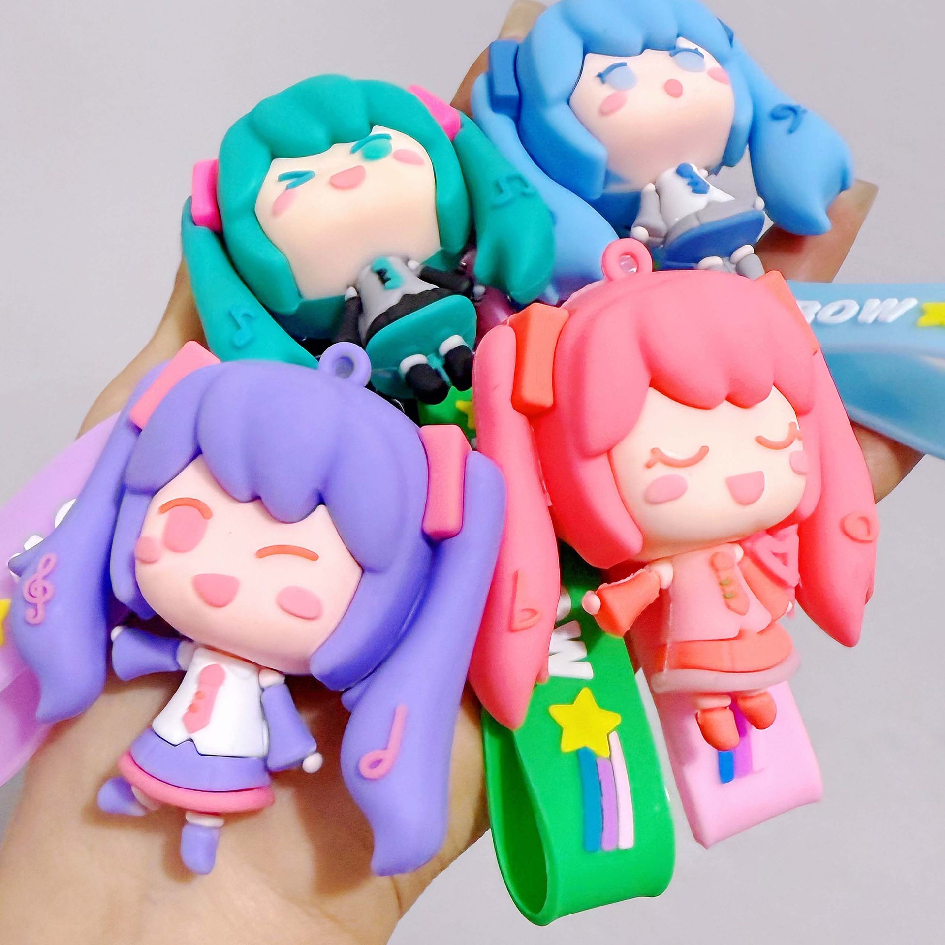 超大号卡通女孩初音未来钥匙扣动漫周边可爱少女创意可爱钥匙挂件