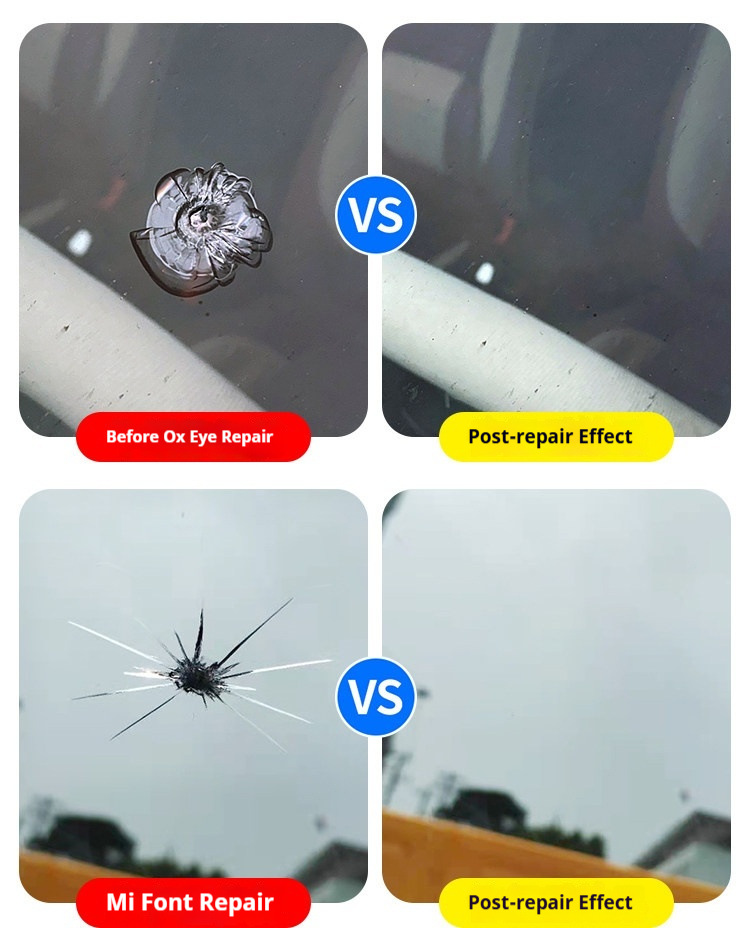 Cross-Border Supply of Automotive Glass Repair Fluid for Front Windshield Scratch Repair, Windshield Crack Repair, Crackless Adhesive