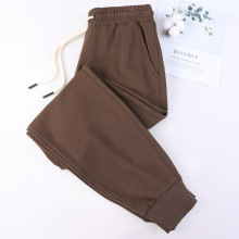 秋季女士高腰裤束脚裤小脚裤320G全棉卫裤运动裤日韩休闲秋季新款