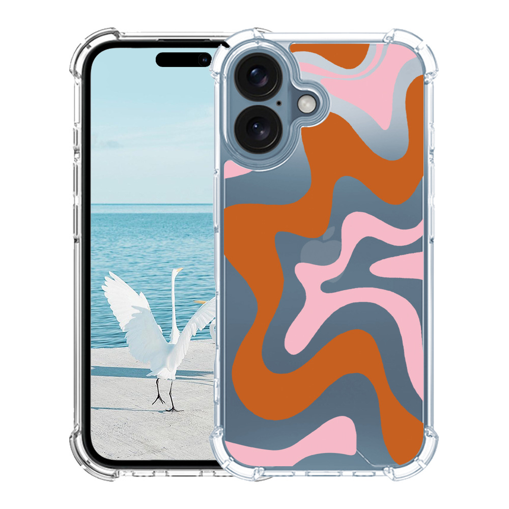 50g Weight iPhone Applicable Brands Phone Cases Classification Pc, tpu Material Waves Pattern Simple Style Style Pc Tpu Waves Simple Style Phone Cases Phone Accessories 7