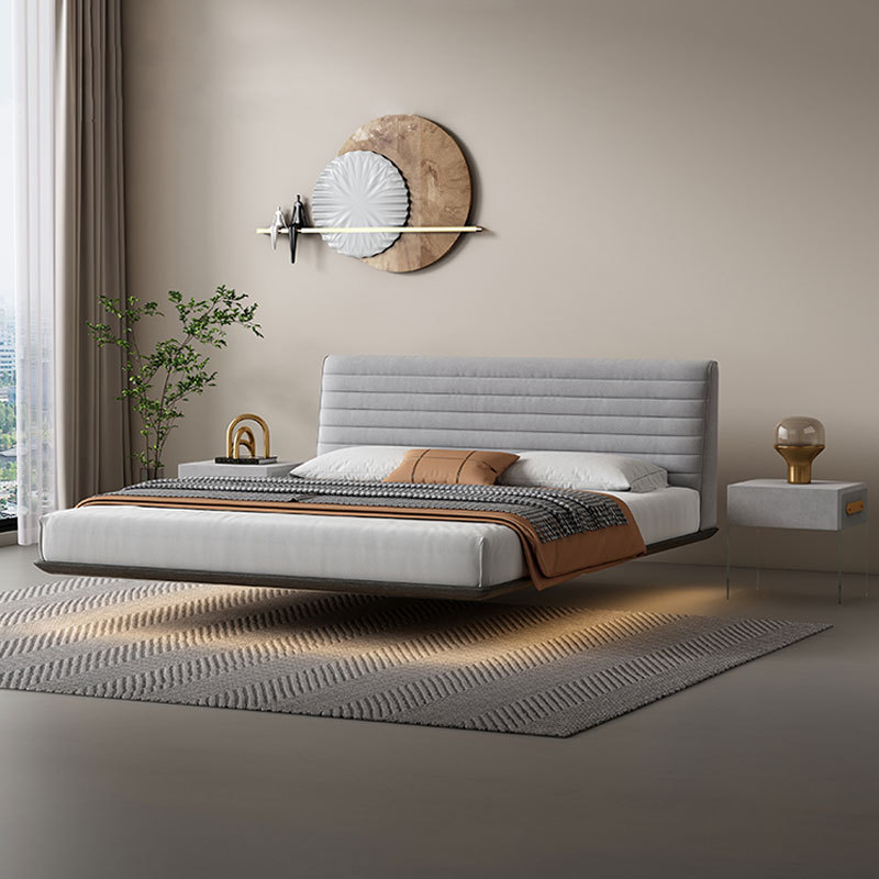 Roger cama de suspensión italiano minimalista cama colgante cama de tela moderno minimalista cama doble 1,8 m dormitorio principal diseñador