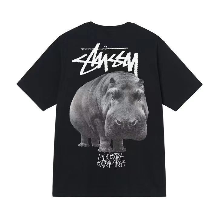 stusy スタッシー 2025年新作 8 男女兼用 半袖Tシャツ 夏 ブラック ホワイト メンズTシャツ ゆったり 230g|undefined