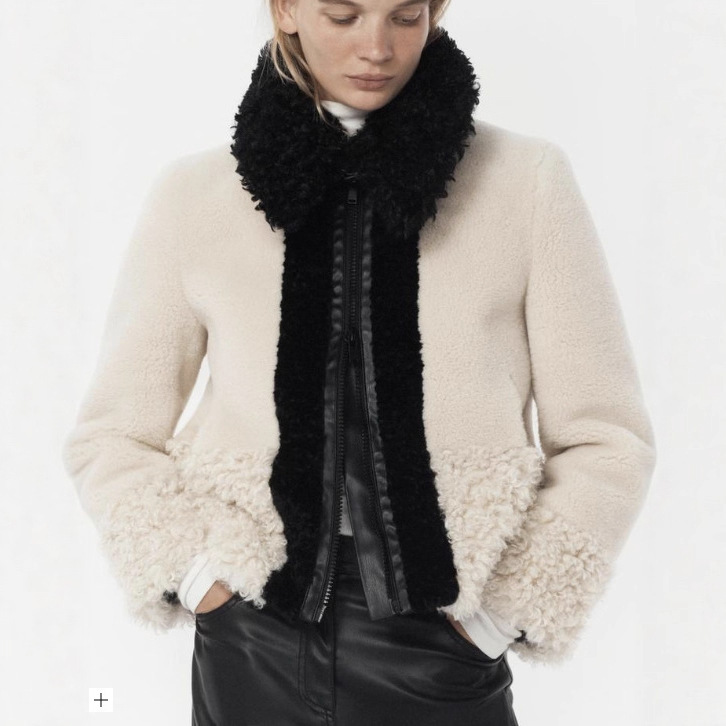 Original European and American Clothing Artificial Fur Fur Lapel Short Jacket Thick Environmentally Friendly Fur Outwear 2969/242