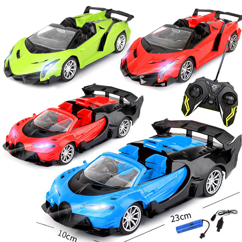 批发儿童四通遥控汽车电动玩具高速漂移灯光无线遥控赛车模型跨境