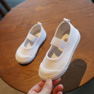 Spring and Autumn New Children's Canvas Shoes Boys and Girls Casual Shoes Campus White Shoes Soft Sole Baby Shoes Board Shoes Children's Shoes Trendy