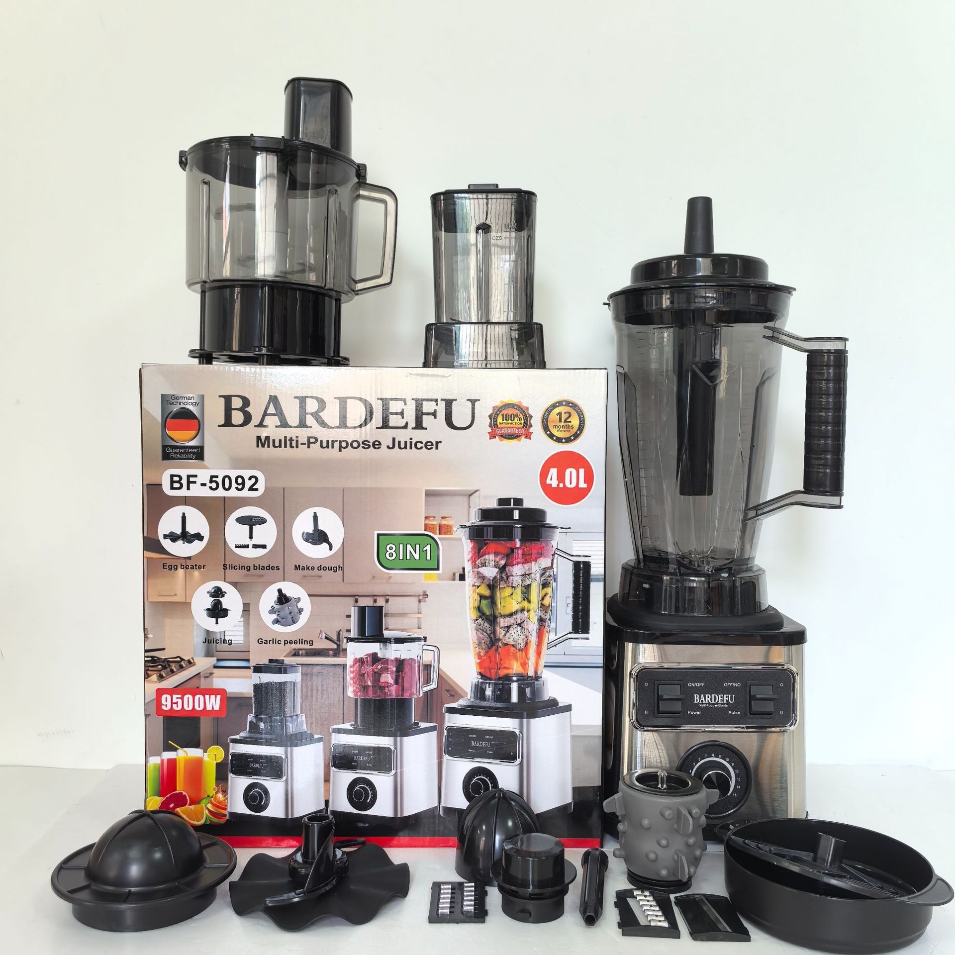4L 8in1 mezcladora comercial de acero inoxidable mezcladora de alta potencia carne triturada máquina de jugo de hielo fábrica transfronteriza