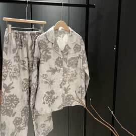 春季新款涤棉睡衣女实拍高级感淡雅新中式气质水墨风家居服套装