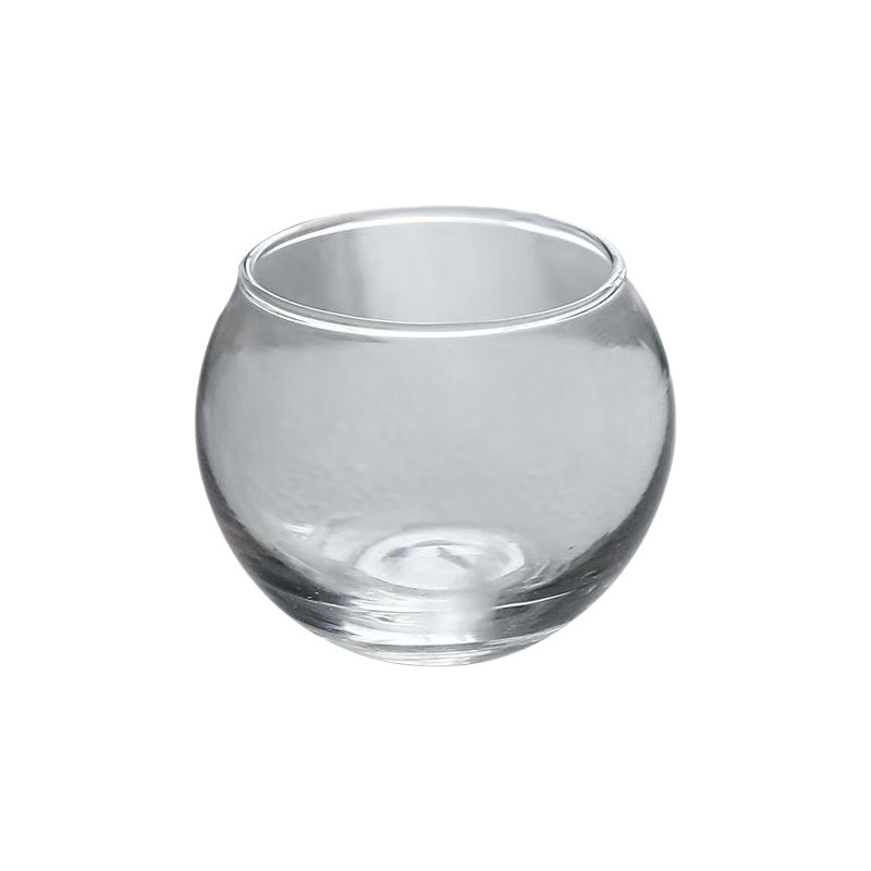 Mayorista de vidrio transparente taza de vela de vidrio esférica taza de vela de vidrio en el hogar restaurante bar atmósfera taza de vela