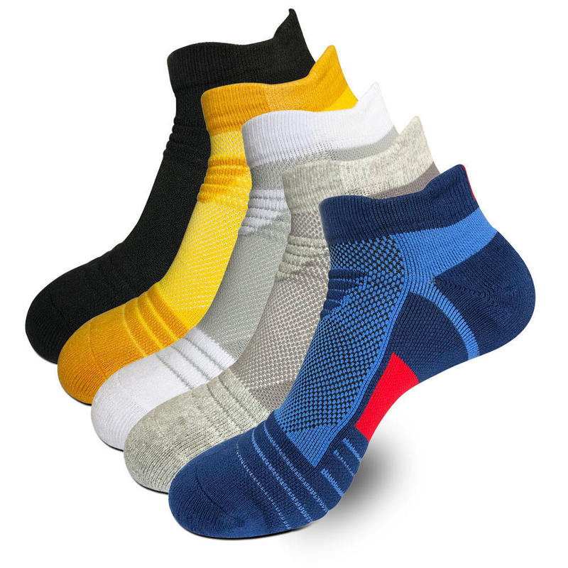 Low-Cut Sports Running Pads, Thick Towel Foot Pads, Elite Sports Basketball Ankle Socks for Men