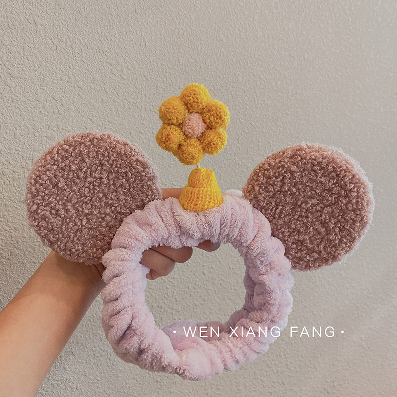 Máscara especial de banda de cabello de restricción simple de banda de cabello de lavado de la cara de mujer pinza de cabello rojo en línea 2025, nuevo toque de cabello otoño invierno