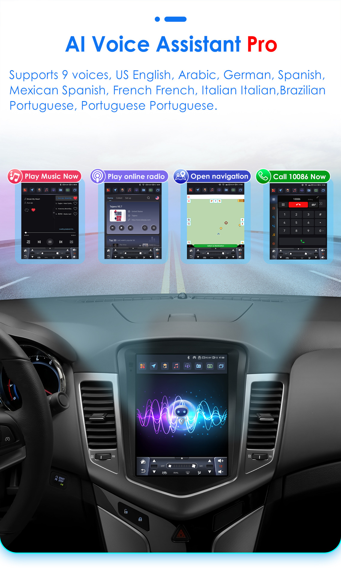 Suitable for Chevrolet Cruze 08-12 Vertical Screen Dedicated 9.7inch Android Navigation Car Gps Hd Mp5