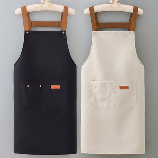 Cross-border Explosion Household Oil-proof Kitchen Apron Coffee Shop Fashion Waterproof Men's and Women's Logo Work Clothes Bib