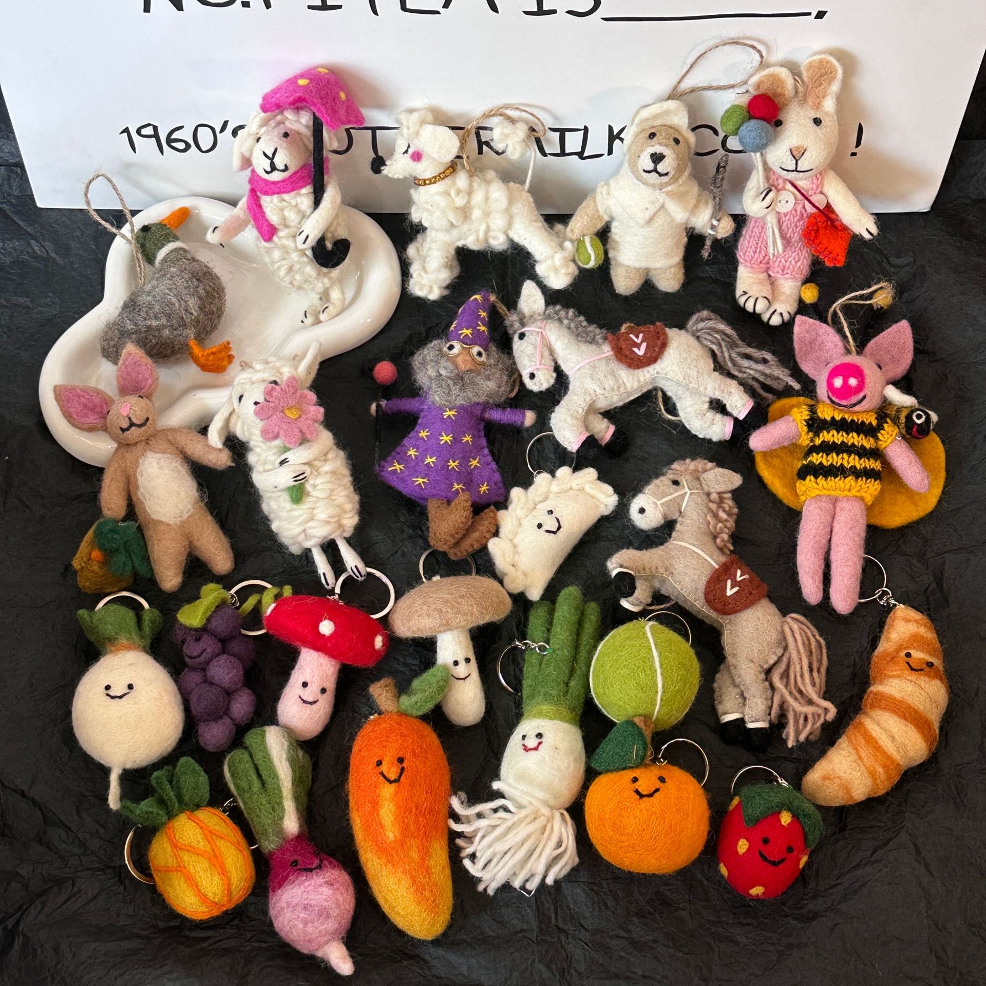 可爱动物尼泊尔羊毛毡装饰小挂件包挂件挂饰高颜值钥匙扣配件配饰