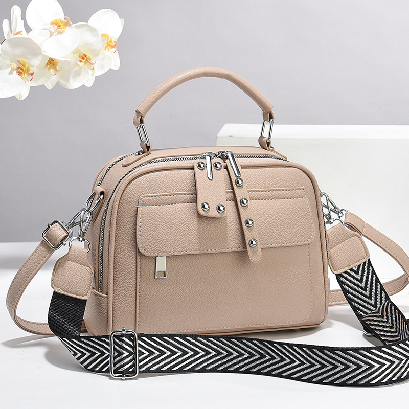 Textura atmósfera bolsa de mano Casual multi-commuting mochila simple versátil multicapa bolso de hombro Handbag