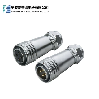 SF防水金属元器件插座/航空插头4芯端子插件智能汽车配件电子插头