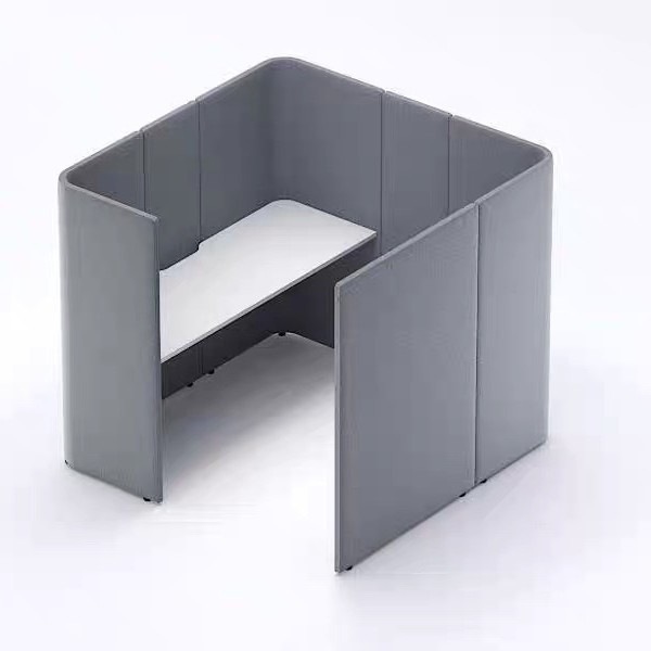2026 New Open Screen Partition Office Sofa, Designer Soft Fabric Workstation, Semi-Enclosed Irregular-Shaped Sofa