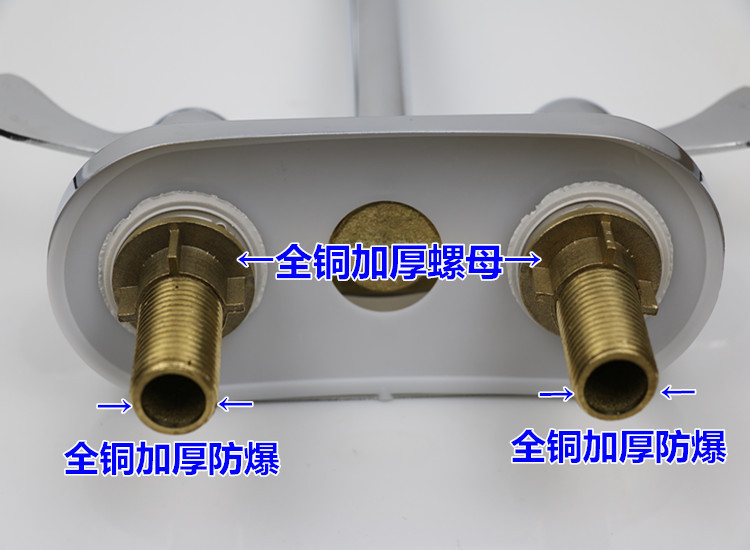 All-copper kitchen basin, cold and hot water faucet switch, double and triple holes, washbasin, sink, water, cold and hot water undefined