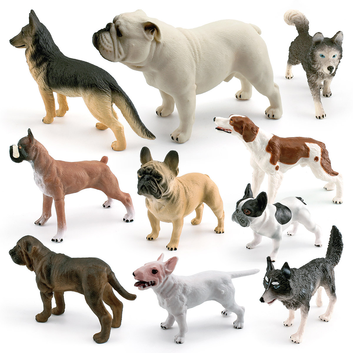 Transfronterizo simulación Husky Bulldog bull terrier boxeador perro pastor newpoliton perro modelo adornos estáticos