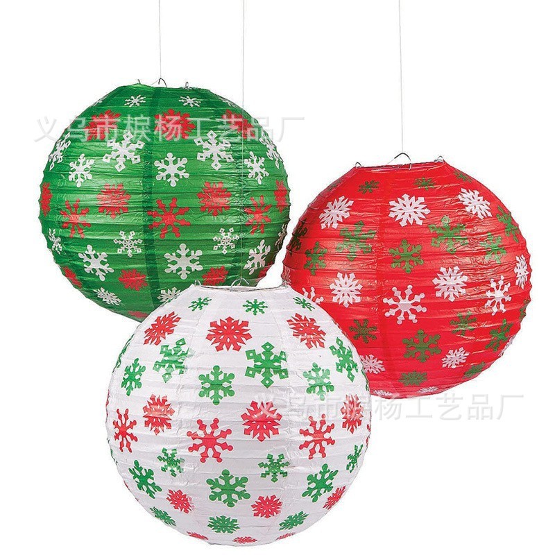 クリスマス提灯 クリスマスショッピングモール ウィンドウパーティー装飾 ハンドヘルド漫画DIY紙提灯 卸売 跨境専用|undefined