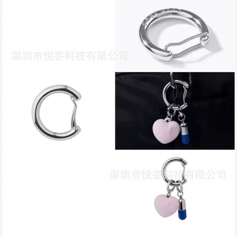 【短挂链】case新品童趣短链子嘭嘭爱心吊坠彩色适用于苹果手机壳|undefined