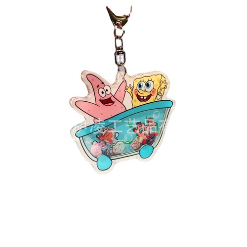 New Spongebob bathtub rocker pendant, small gift for girls, Patrick Star keychain