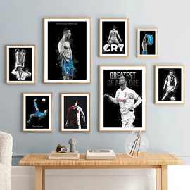 球星C罗Cristiano Ronaldo海报工厂代发跨境亚马逊装饰画帆布画芯