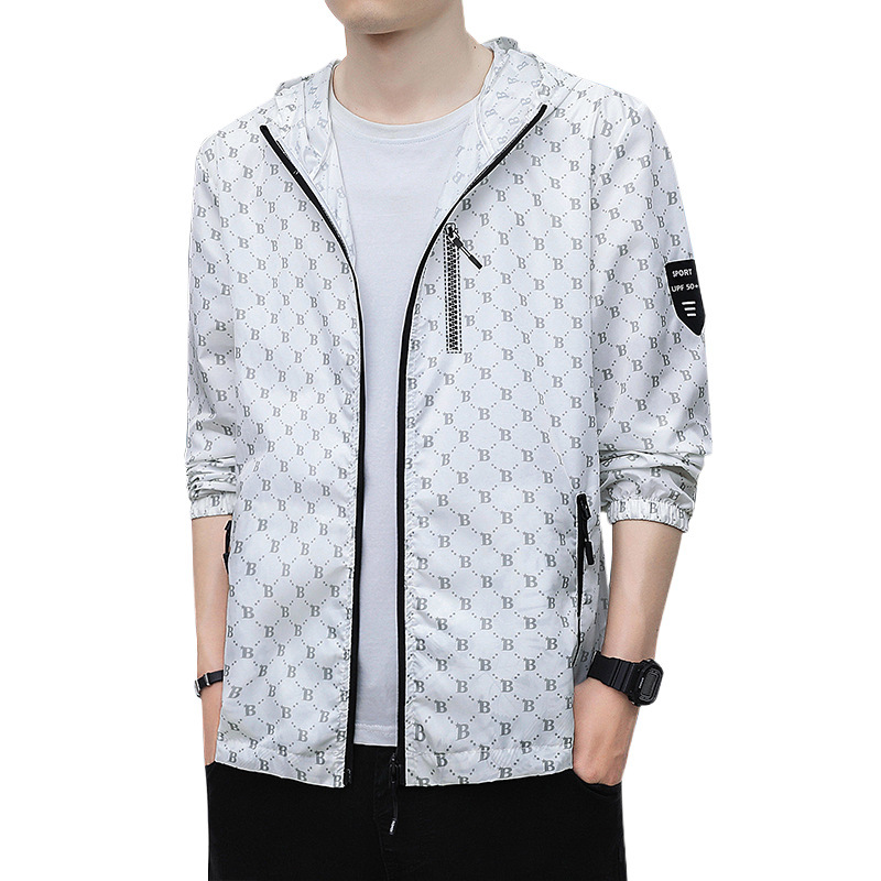 2024 moda nueva chaqueta de protección solar para hombres abrigo delgado de verano deportivo al aire libre transpirable anti-UV ropa de piel