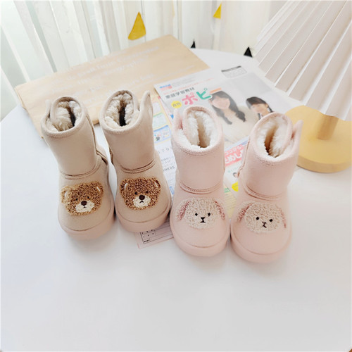 Export futa home winter cartoon children's snow boots baby thickened warm cotton shoes Velcro shoes for boys and girls