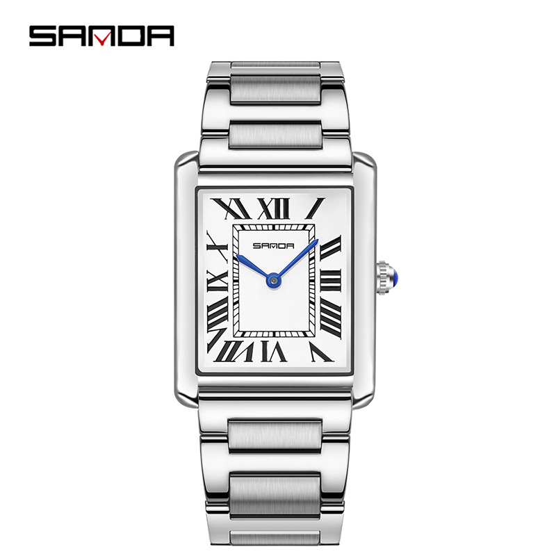 Sanda New Small Dial Women's Quartz Watch Fashion Roman Scale Watch Fashion Trend Watch Waterproof Steel Band Watch