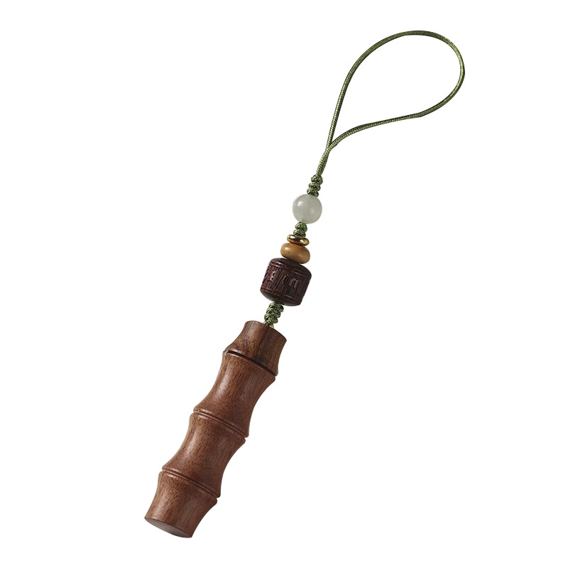 Genuine bamboo foldable opening pendant, mobile phone, keychain